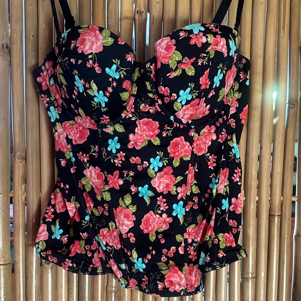 Floral Women's Corset Top